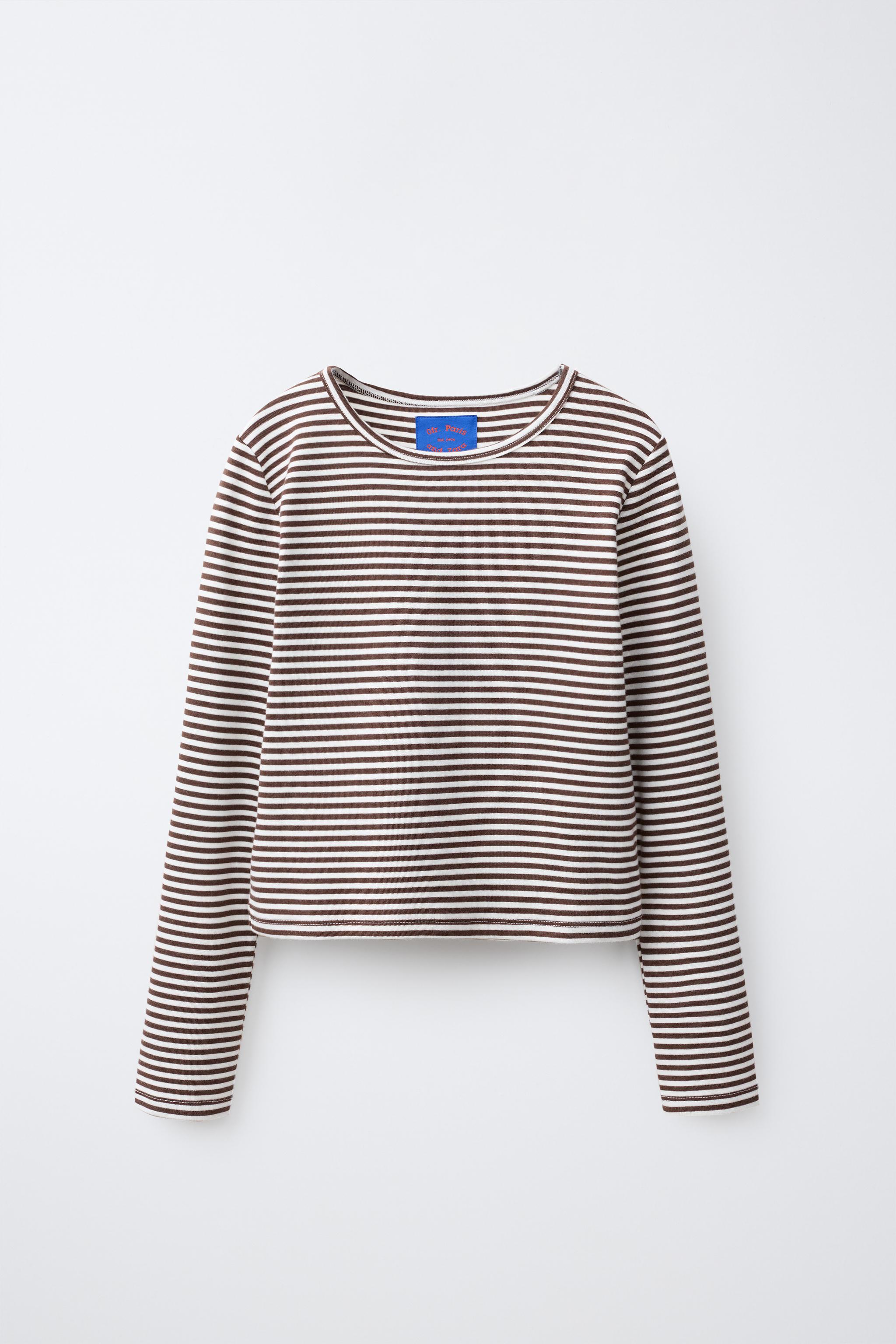 0FR. PARIS X ZARA STRIPED MODAL T-SHIRT