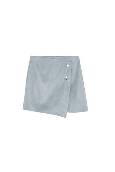 FAUX SUEDE SKORT