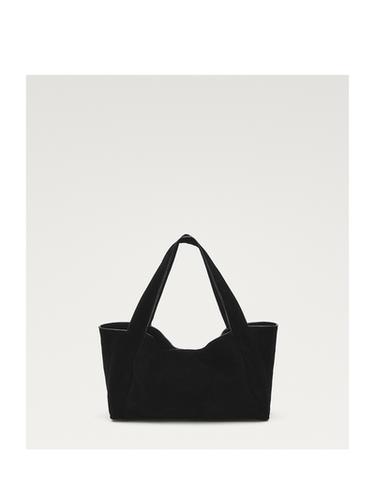 Zara Mid-size split leather shopper bag - Black