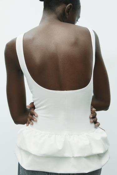 MATCHING TOP WITH FULL SLEEVES - White by Zara - Image 3