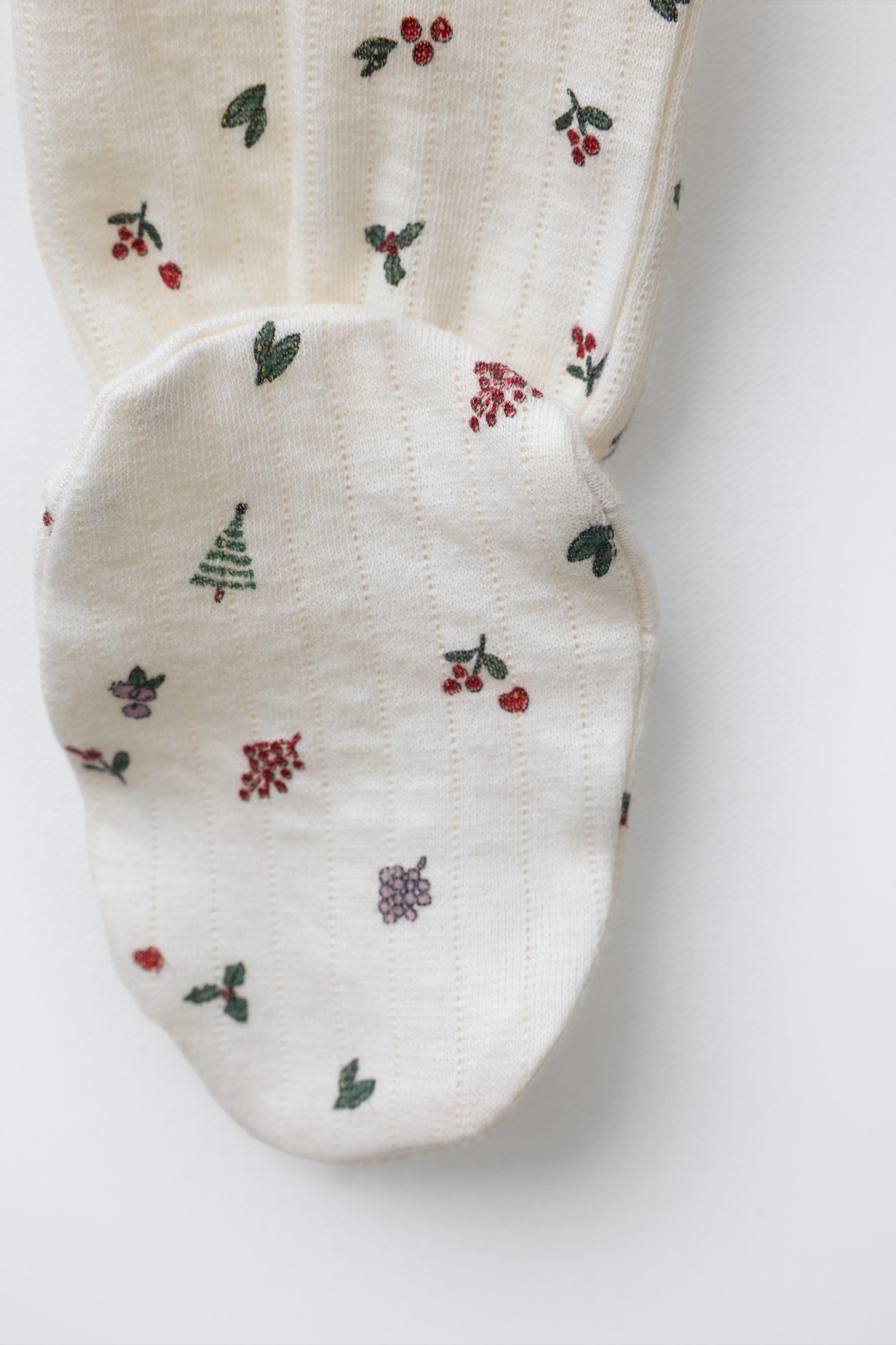 TREE PRINT FOOTED LEGGINGS