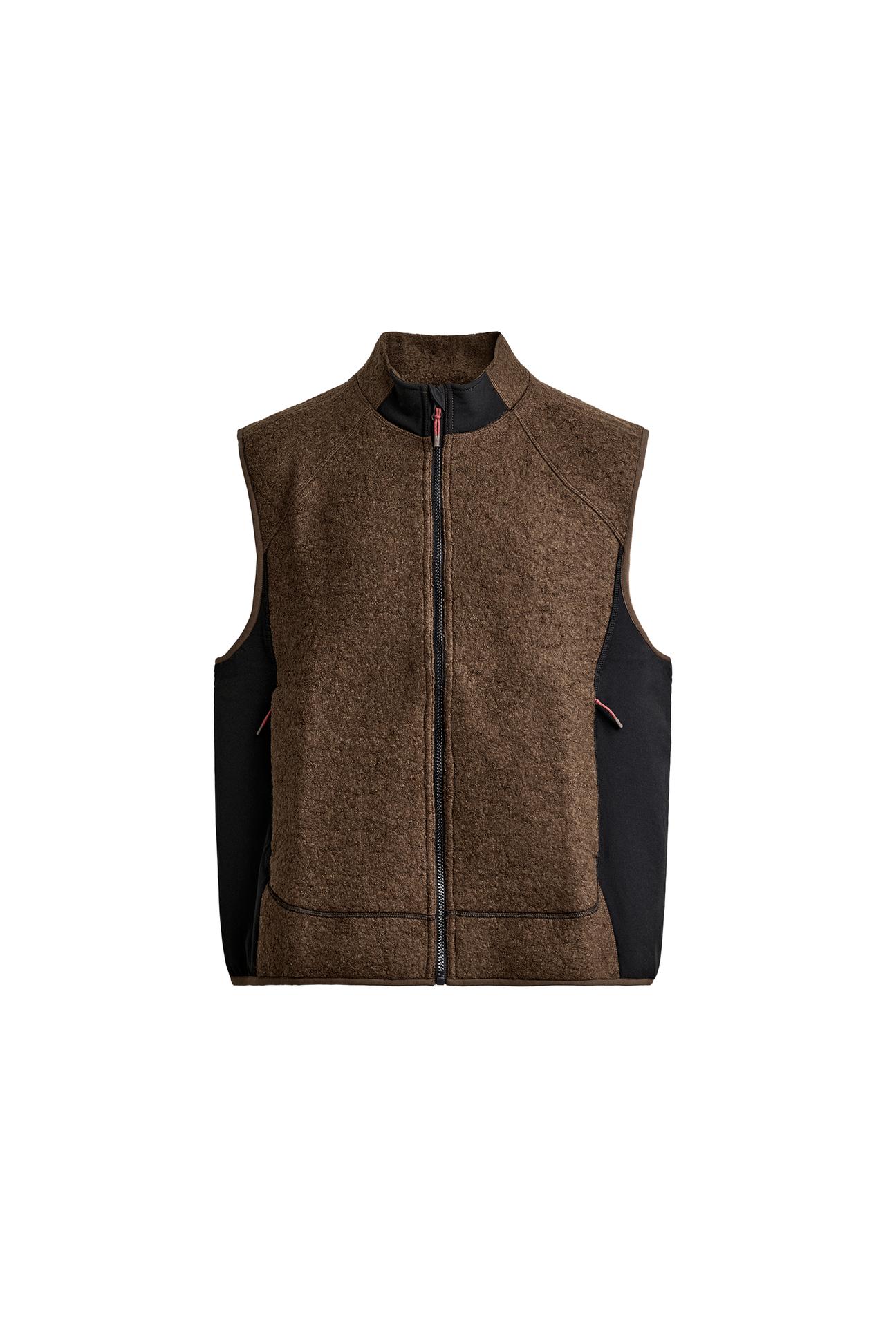 COLOUR BLOCK COMBINED FLEECE GILET