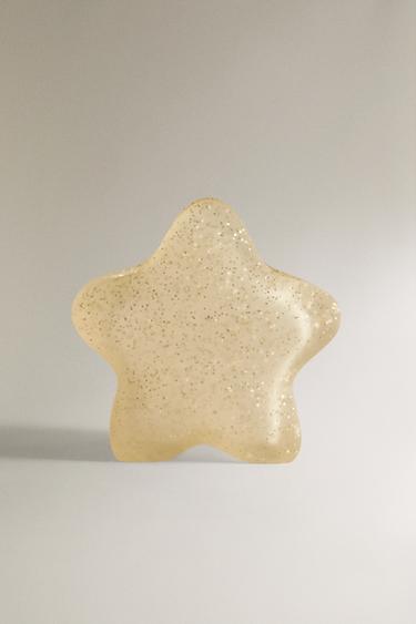 VASO INFANTIL CEPILLO DIENTES ESTRELLA GLITTER - Amarillo de Zara