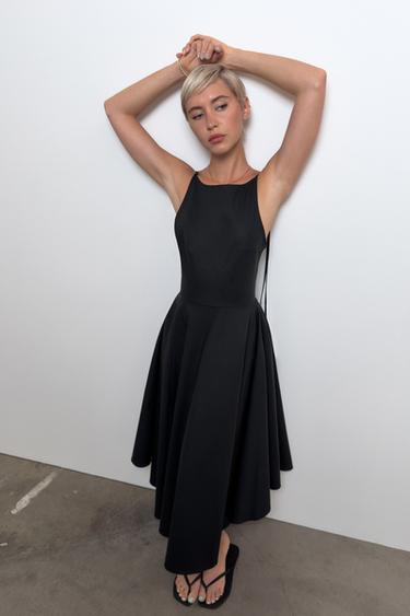 TRENCH COAT MIDI DRESS - Black by Zara