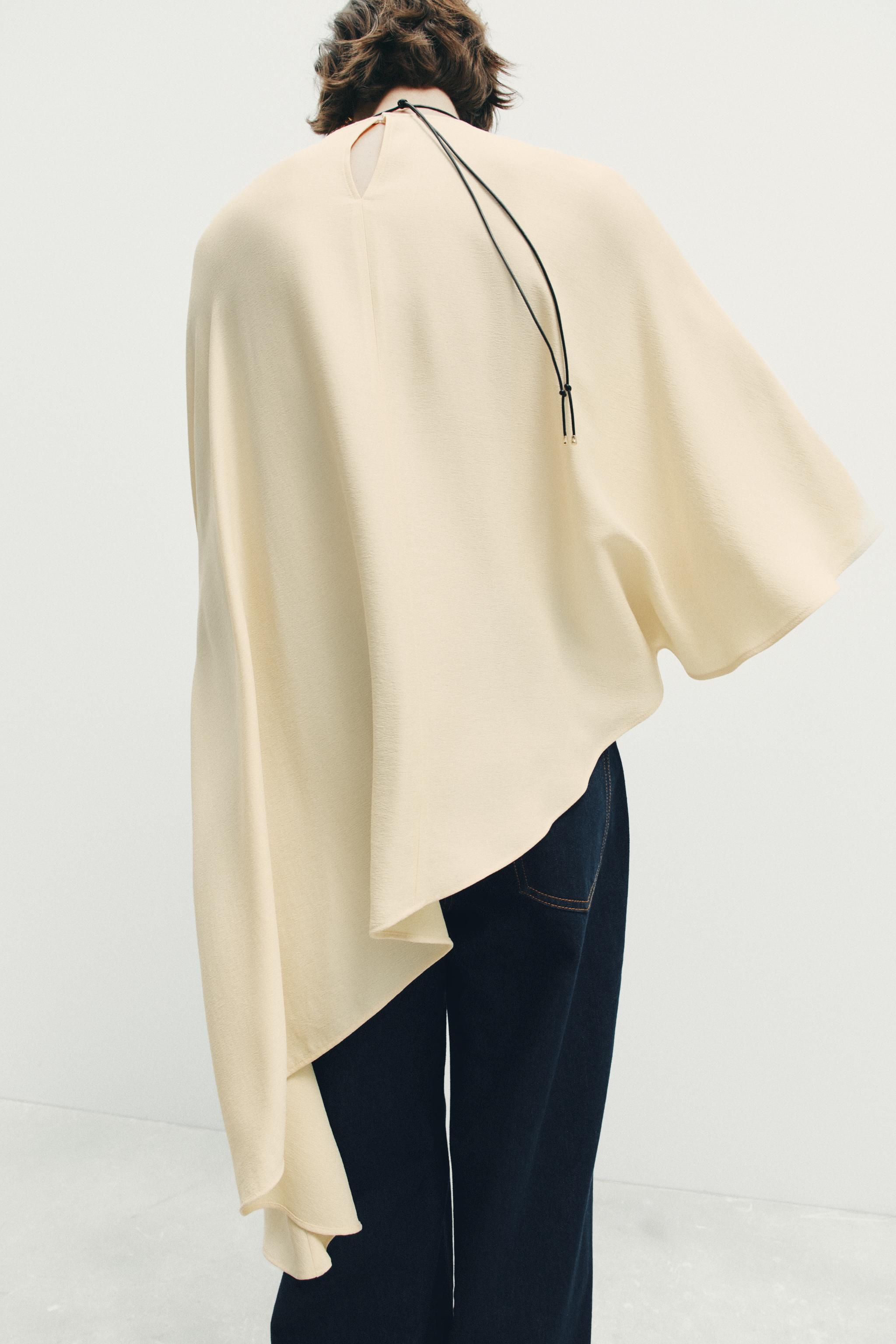 BLUSA ASIMÉTRICA ZW COLLECTION - Amarillo | ZARA Chile