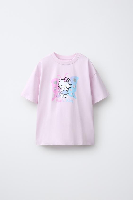 تيشرت فراشة HELLO KITTY © SANRIO - وردي الخاص بـ Zara - صورة 0