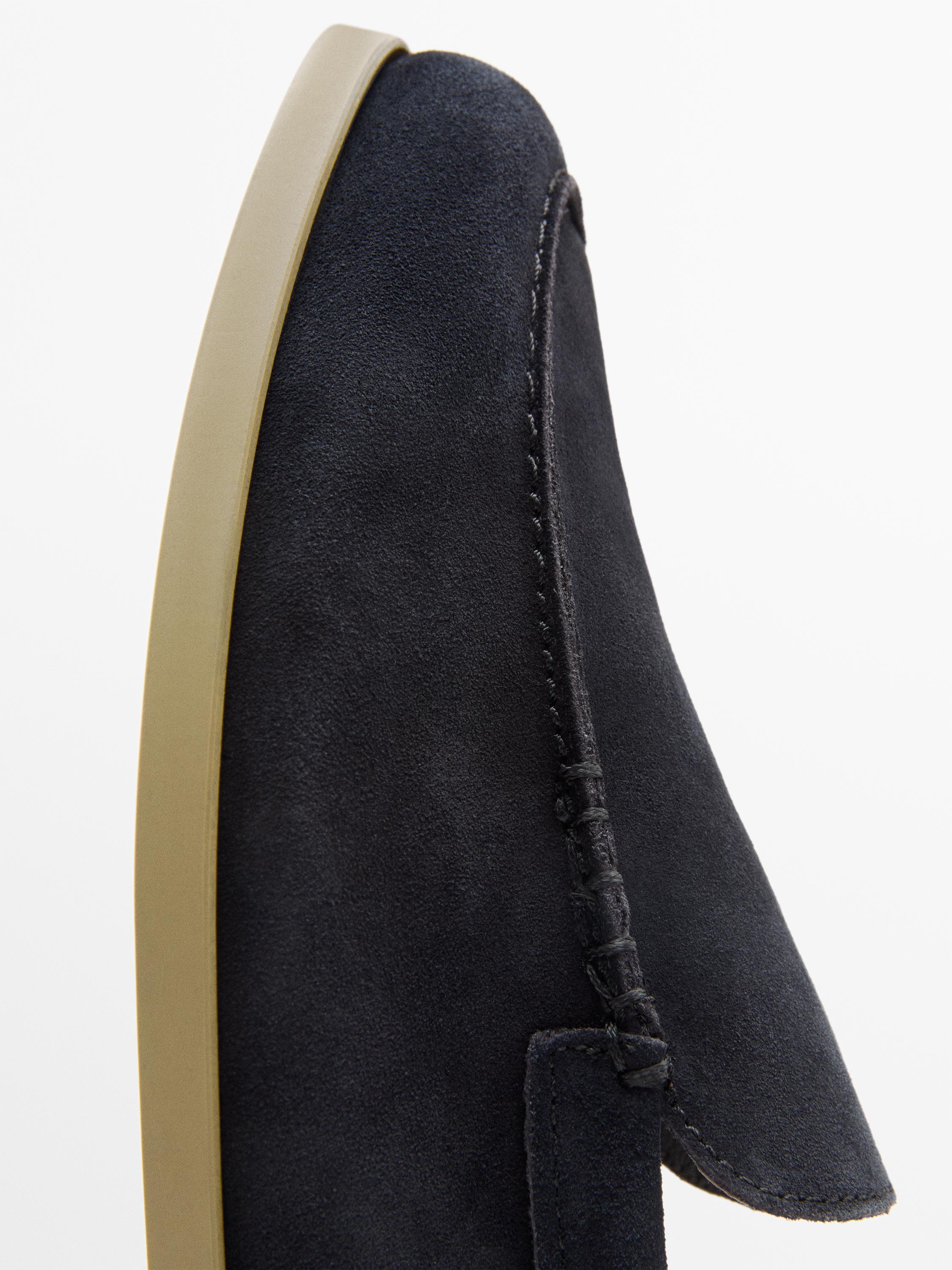 Mocassin en croûte de cuir souple
