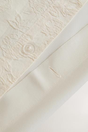 BAVLNĚNÝ ŽAKÁROVÝ POVLAK NA PŘIKRÝVKU - Špinavě bílá od Zara