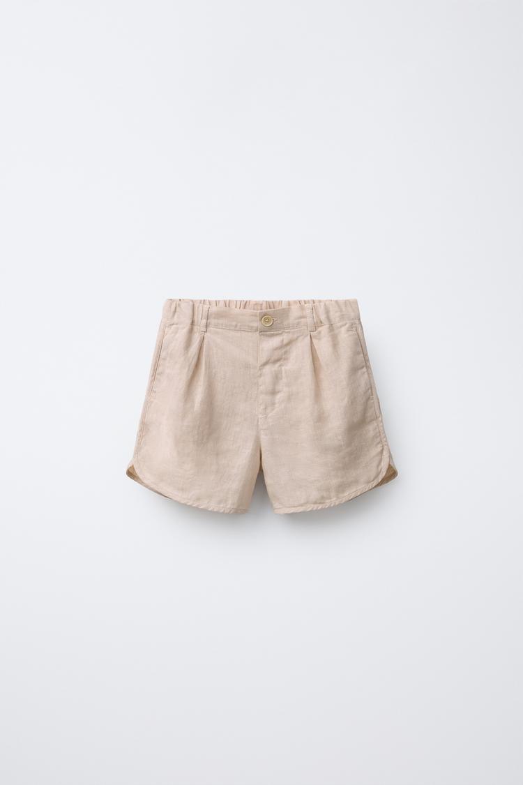 Beige Bermudas Lino Zara Lino Zara Pantaloni Corti Uomo BERMUDA