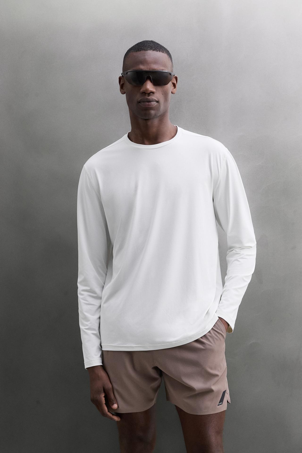 TECHNICAL LONG SLEEVE TRAINING T-SHIRT — White