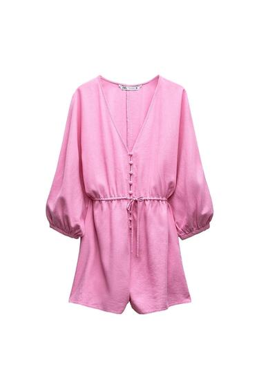SHORT LINEN PLAYSUIT