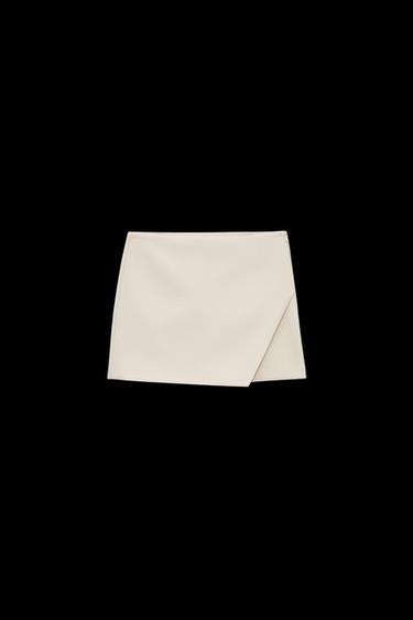 Zara ASYMMETRIC SKORT - Light beige - Image 0