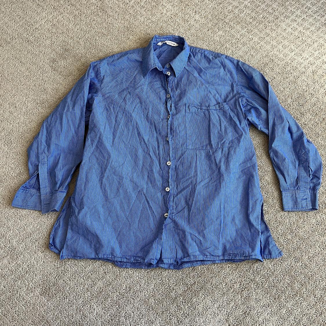 STRIPED MENSWEAR STYLE POPLIN SHIRT