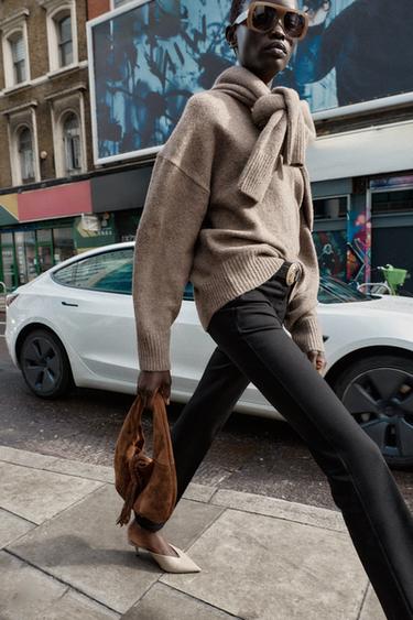 FLARE LEGGINGS WITH BELT - Black by Zara - Image 3
