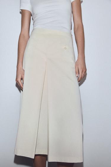 CAMISETA MANGA CORTA - Blanco roto de Zara