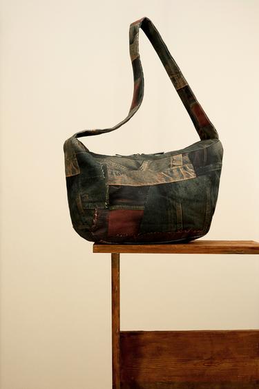 DENIM PRINT SHOULDER BAG - Multicoloured by Zara
