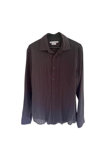 BLACK CRINKLED SHIRT