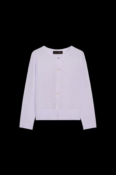 FINE KNIT CARDIGAN - Mauve by Zara - Image 0
