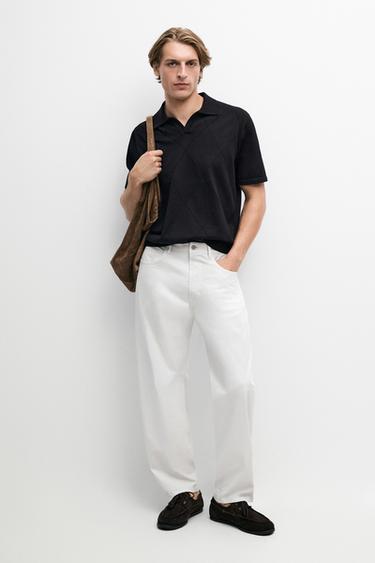 Polo manga corta 100% algodón - Marino de Zara - Imagen 0