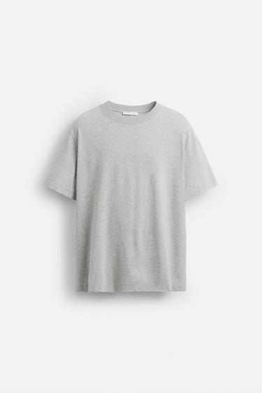IRREGULAR TEXTURE T-SHIRT - Grey marl by Zara