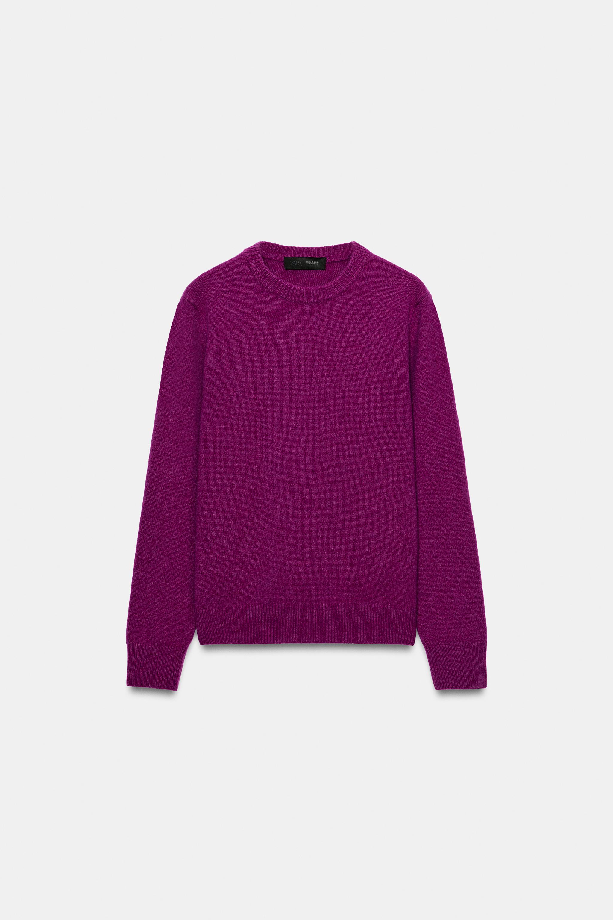 PULL UNI EN CACHEMIRE ET LAINE