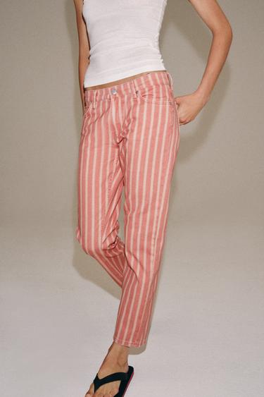 JEAN ZW COLLECTION SLIM TAILLE NORMALE RAYURES - Corail de Zara - Image 1