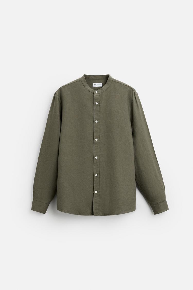 Camisa de lino y algodón de corte relajado 4