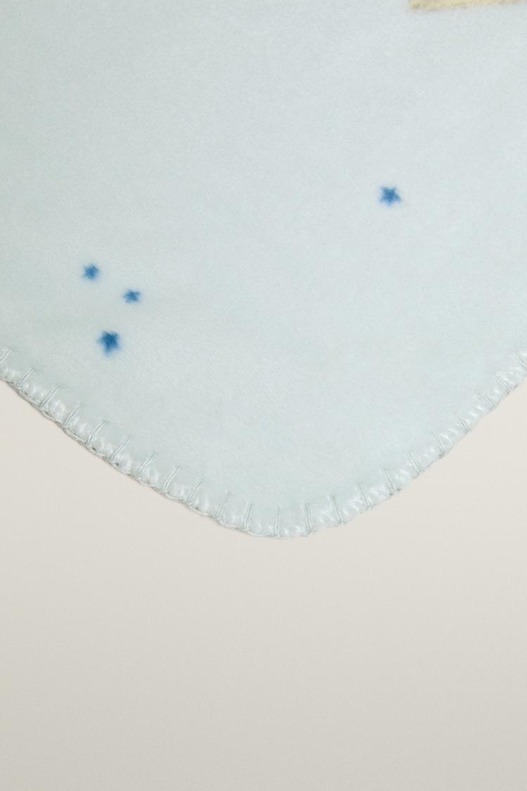 KIDS' DINOSAUR BLANKET — Light blue