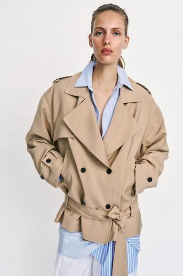 BLOUSON TRENCH AVEC CEINTURE - Camel clair de Zara - Image 1
