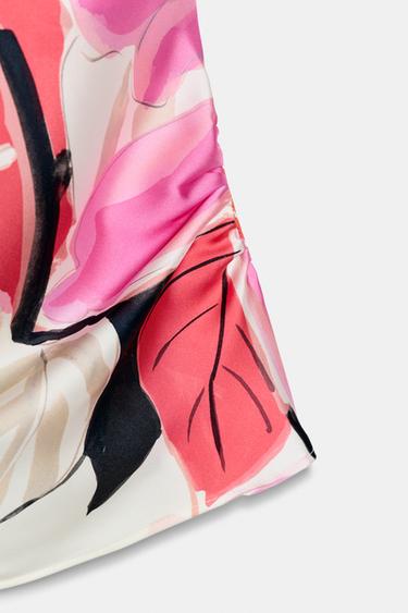 PRINTED SATIN TOP - Multicoloured by Zara - Image 5