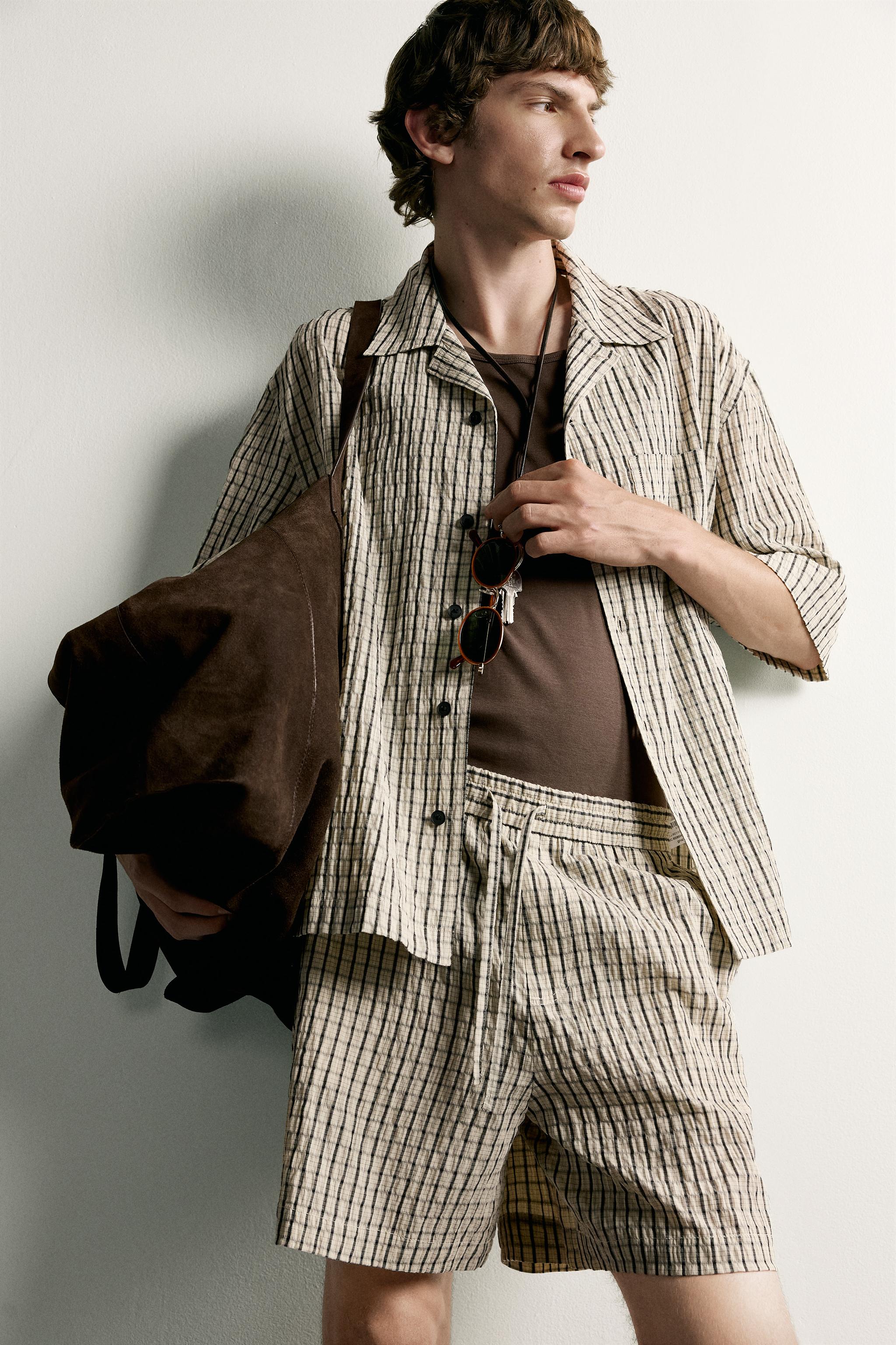 RELAXED FIT PLAID SHIRT