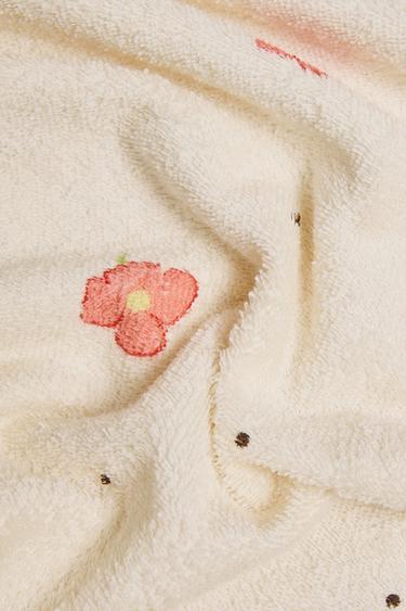 SERVIETTE DE PLAGE FLEURIE - Crème de Zara - Image 2