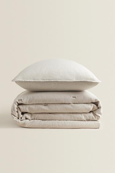 LINEN COTTON QUILT - Light beige by Zara - Image 0