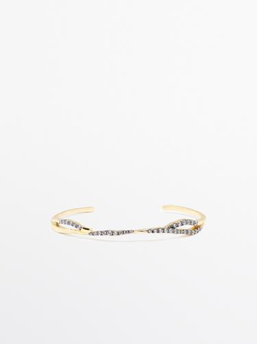 Zara Rhinestone bracelet - Golden - Image 0