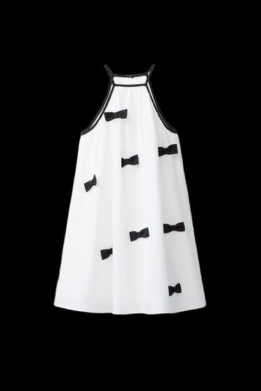 HALTERNECK BOW DRESS - White by Zara - Image 0