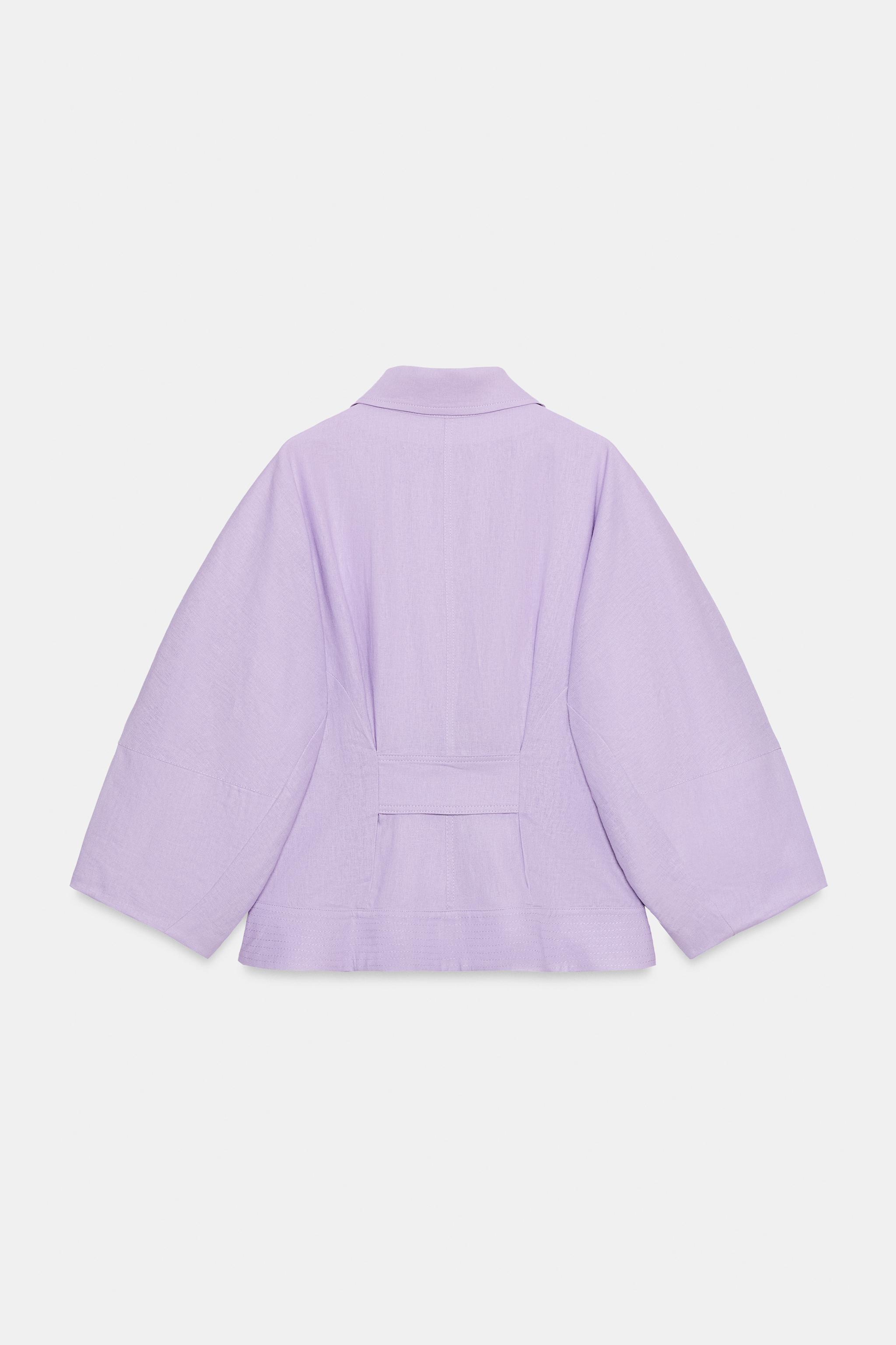 LINEN PUFF SLEEVE JACKET