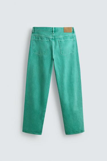 JEANS STRAIGHT FIT - Turquesa de Zara