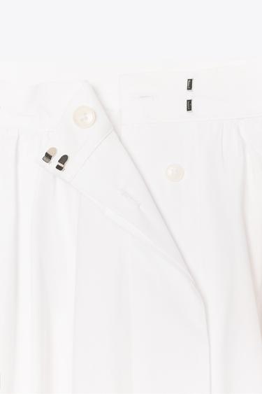 JUPE MIDI POPELINE ZW COLLECTION - Blanc de Zara - Image 6