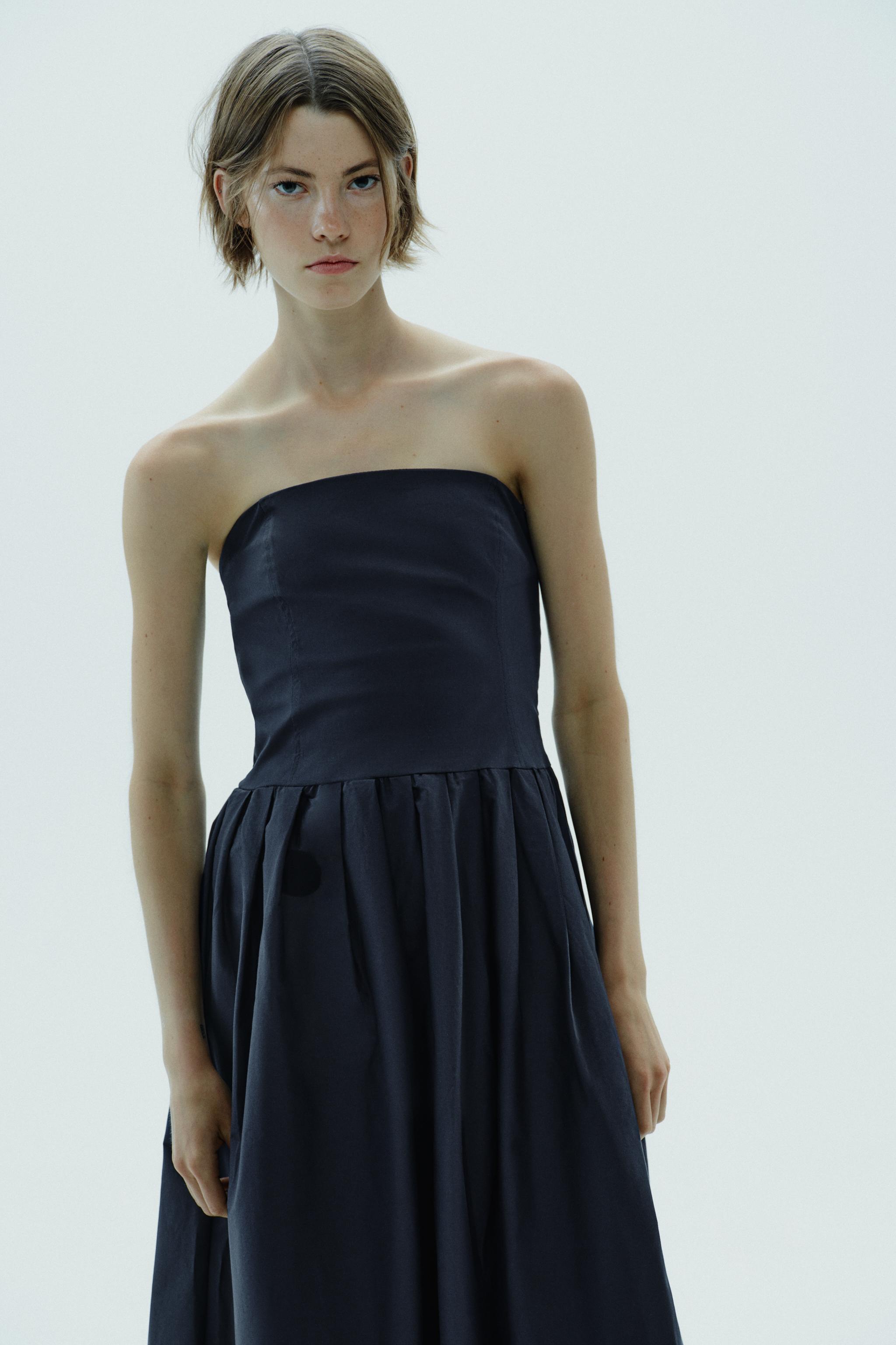 ROBE EN POPELINE BUSTIER