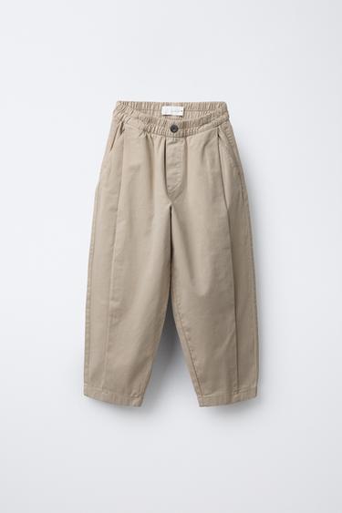 BALLOON TROUSERS WITH PLEATS - Beige by Zara