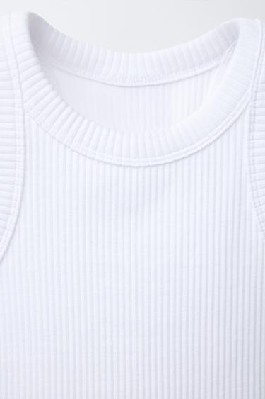 T-SHIRT RIB DOS NAGEUR - Blanc de Zara - Image 3