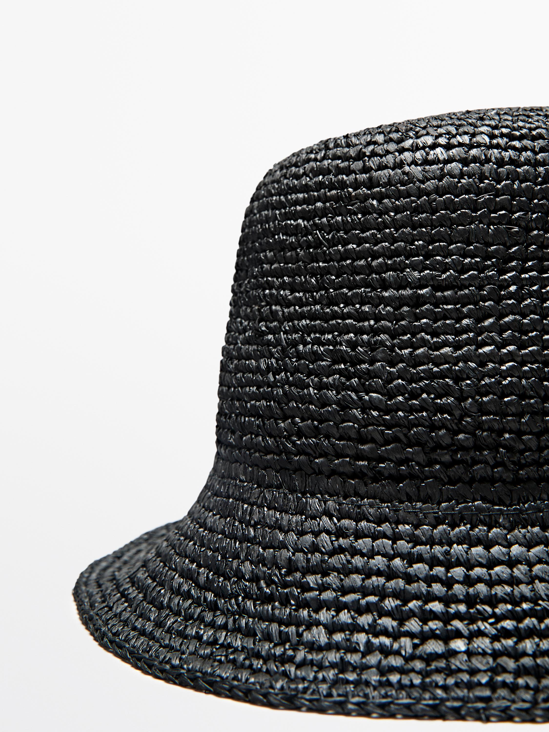 Raffia bucket hat