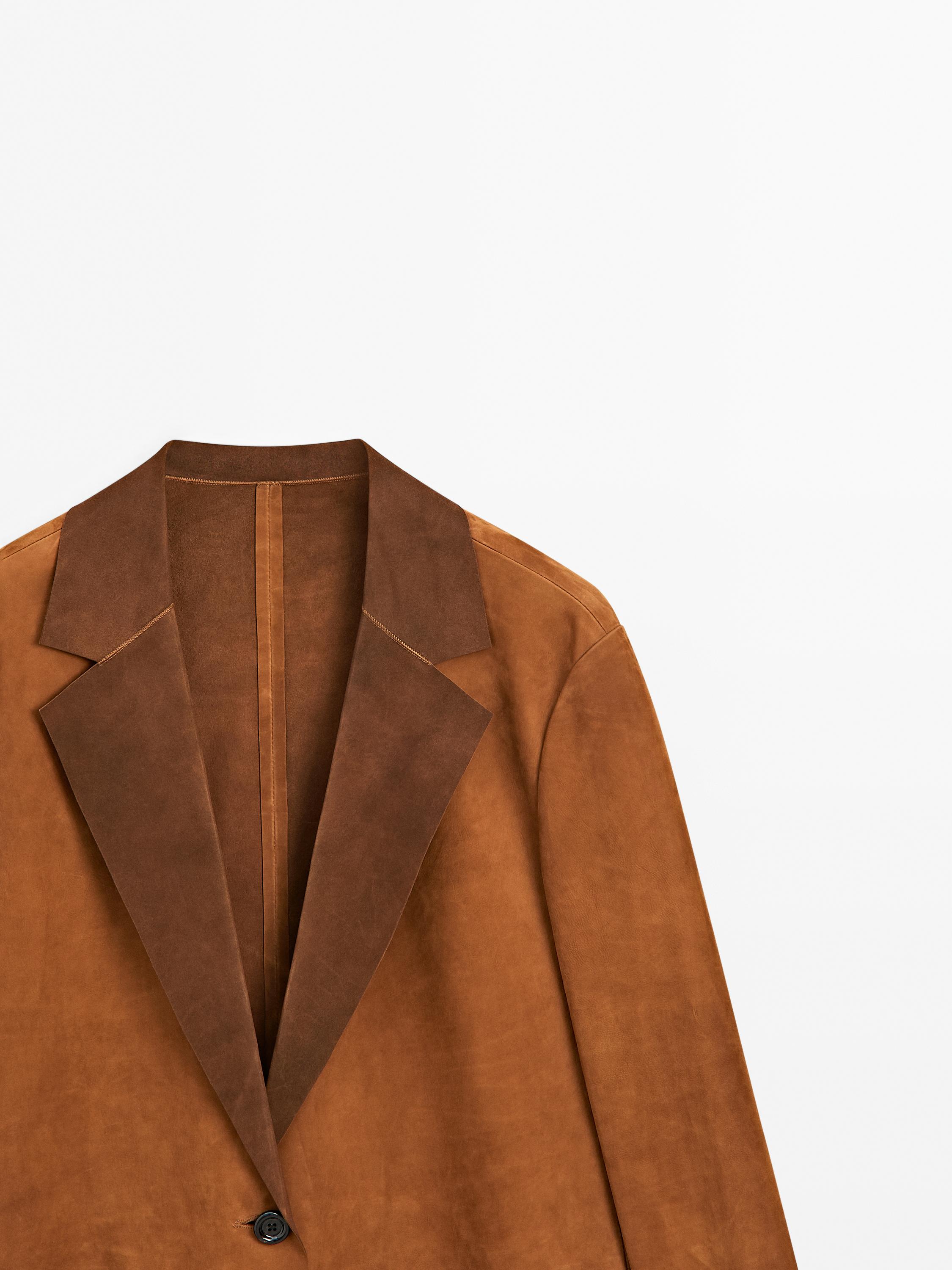 Zara Flowing suede leather blazer | Square One