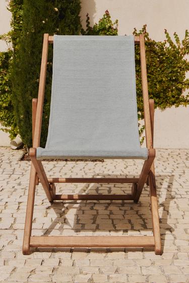 FOLDING LOUNGER CHAIR - Light blue by Zara