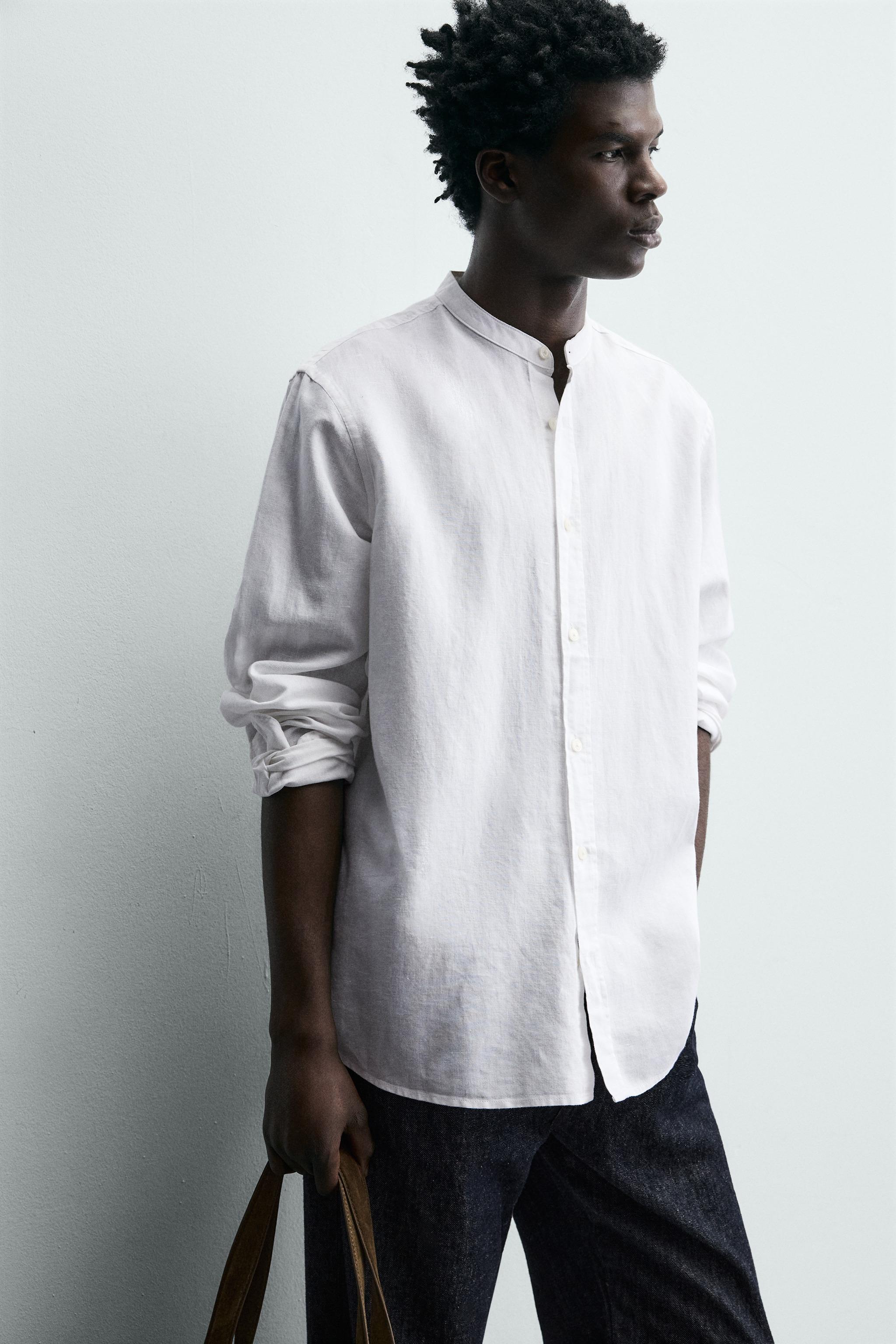 RELAXED FIT LINEN - COTTON SHIRT