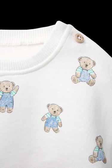 SWEATSHIRT BÄREN - Cremefarben von Zara