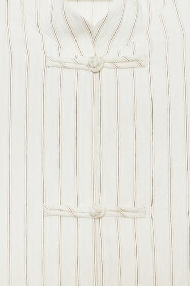 CHEMISE À RAYURES BRANDENBOURGS ZW COLLECTION - Écru de Zara - Image 8