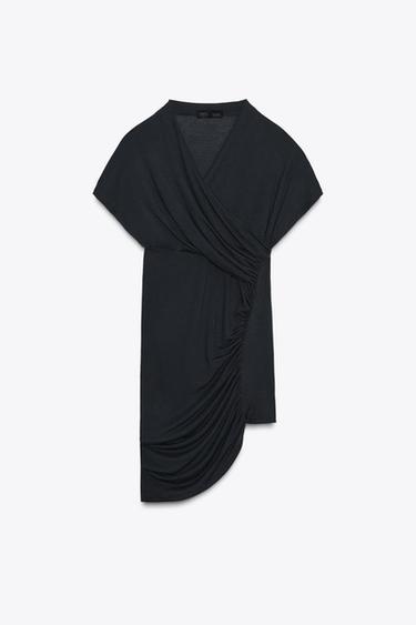SOFT MODAL CROSSOVER TOP - Dark anthracite by Zara - Image 6
