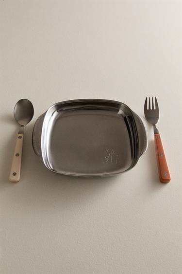 KIDS' RABBIT METAL PLATE - Steel by Zara