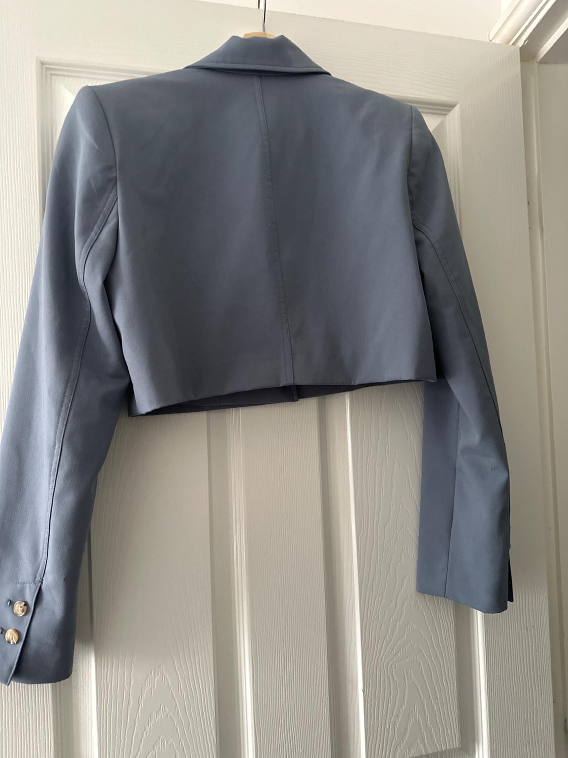 CROPPED BLAZER WITH TOPSTITCHING - Image 2